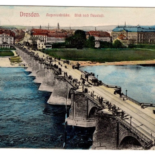 AK, Dresden, Sachsen, Augustusbrücke, Ansichtskarte (S5491)