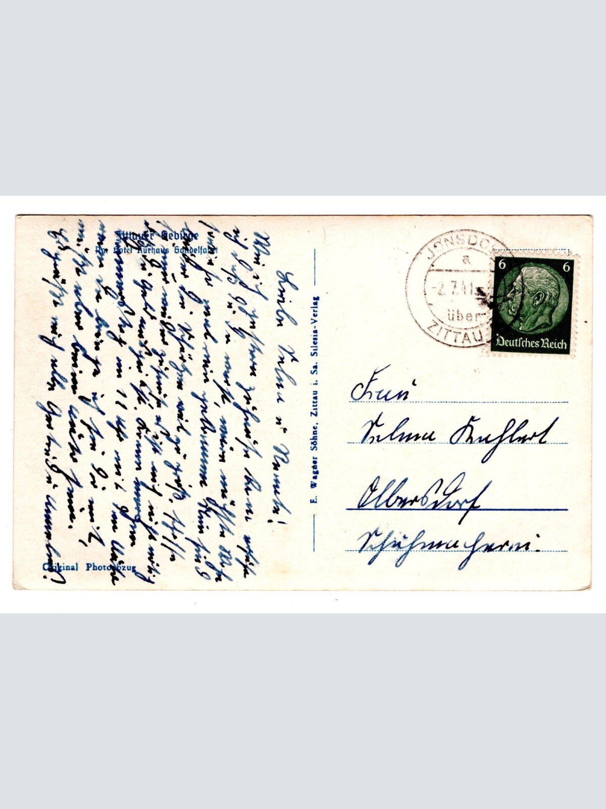 AK, Jonsdorf, Hotel Gondelfahrt, Sachsen, Ansichtskarte (S5549)