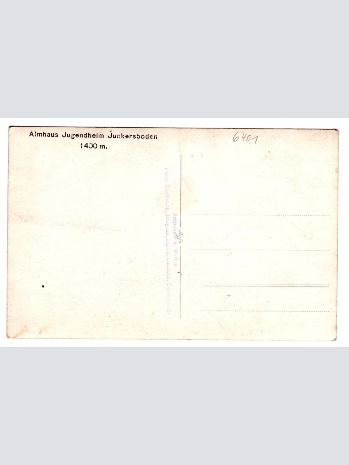 AK, Almhaus Jugendheim Junkersboden, Vorarlberg, Ansichtskarte (S5581)