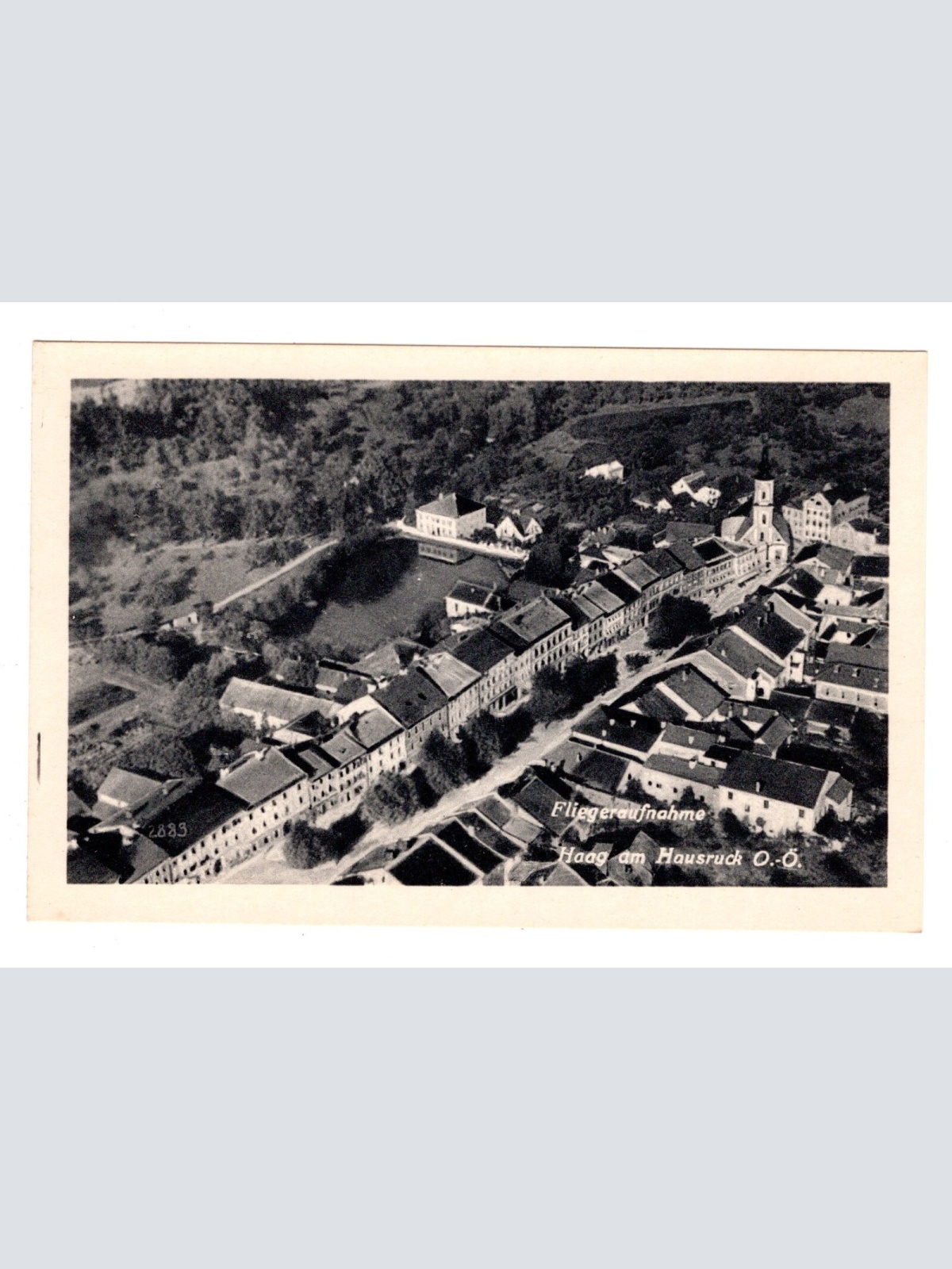AK, Haag am Hausruck, Oberösterreich, Fliegeraufnahme, Ansichtskarte (S5585)