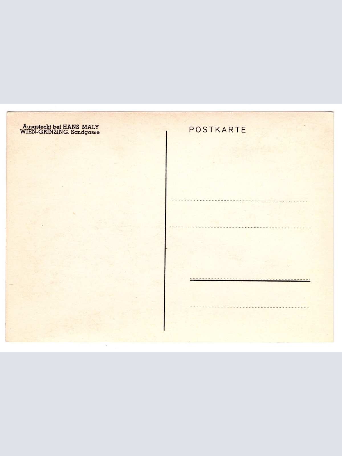 AK, Hans Maly, Wien-Grinzing, Ansichtskarte (S5604)