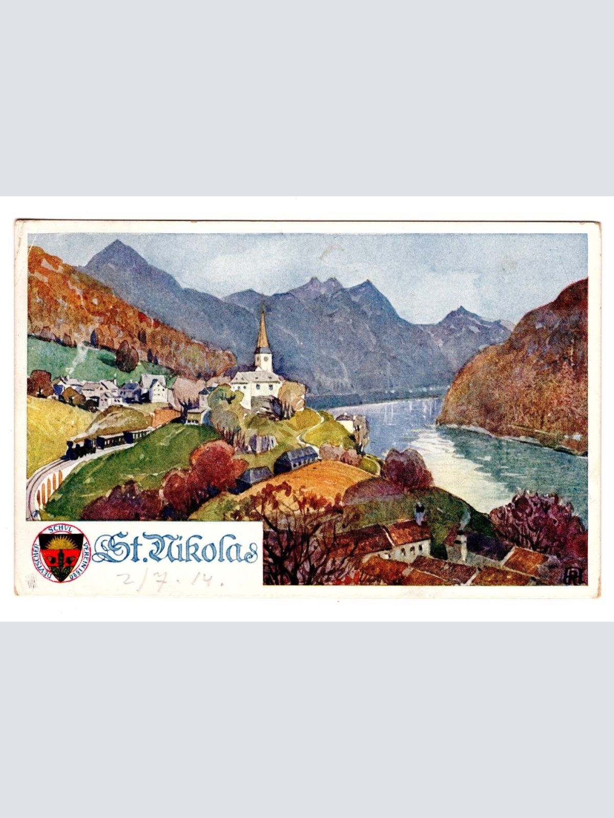 AK, St. Nikola, Oberösterreich, Ansichtskarte (S5629)