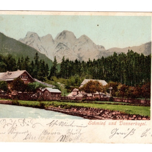 AK, Gosau, Schmied und Donnerkogel, Oberösterreich, Ansichtskarte (S5644)