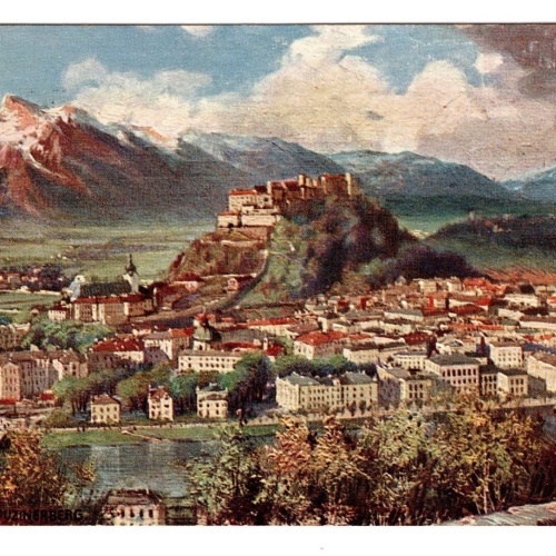 AK, Salzburg vom Kapuzinerberg, Ansichtskarte (S5653)