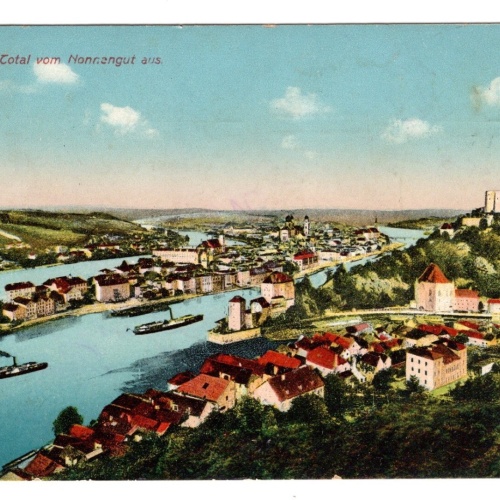 AK, Passau, Total vom Nonnengut aus, Bayern, Ansichtskarte (S5669)