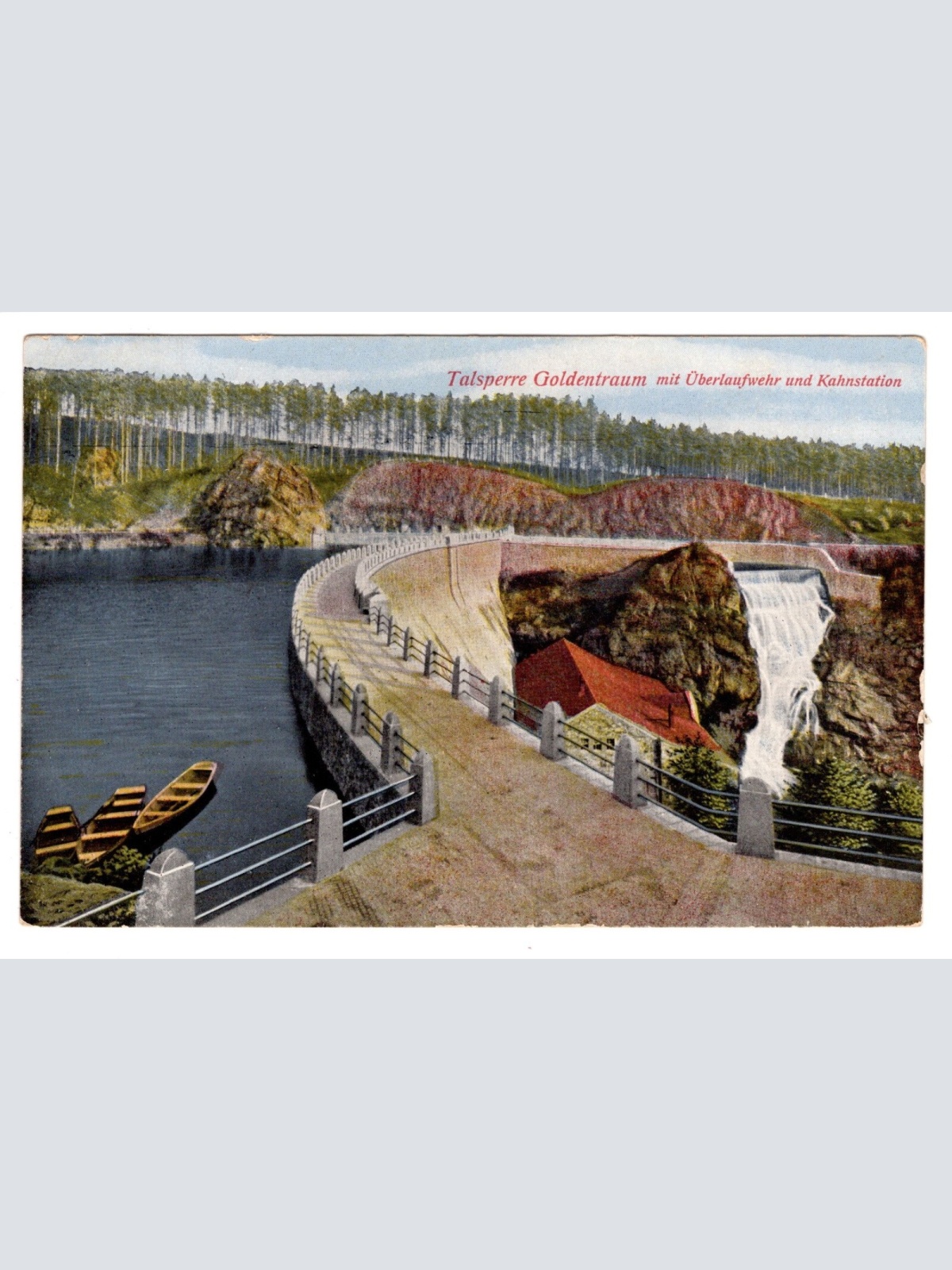 AK, Talsperre Goldentraum, Polen, Ansichtskarte (S5736)