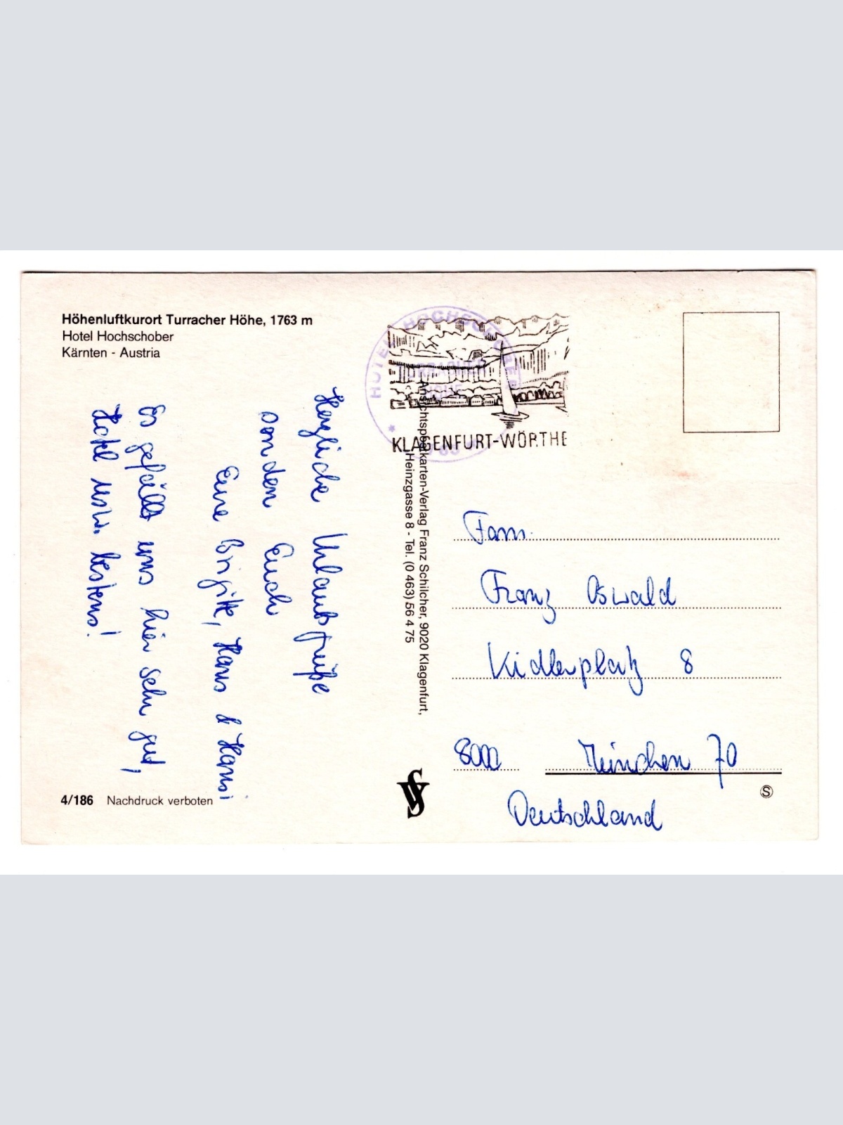 AK, Turracher Höhe, Hotel Hochschober, Kärnten, Ansichtskarte (S5754)