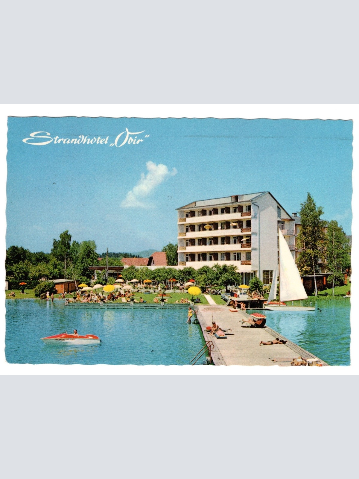AK, St. Kanzian, Hotel Obir Klopeinersee, Kärnten, Ansichtskarte (S5755)
