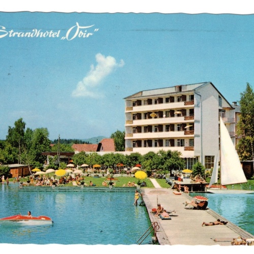AK, St. Kanzian, Hotel Obir Klopeinersee, Kärnten, Ansichtskarte (S5755)