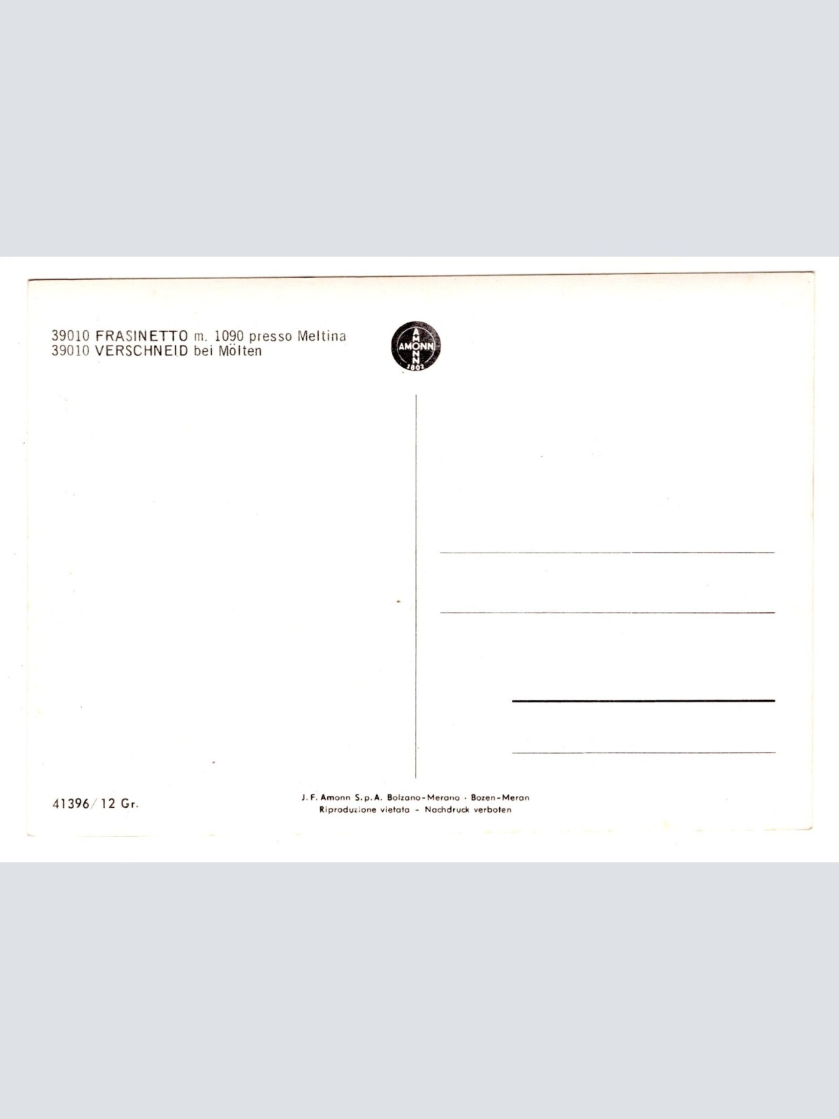 AK, Verschneid bei Mölten, Italien, Ansichtskarte (S5773)