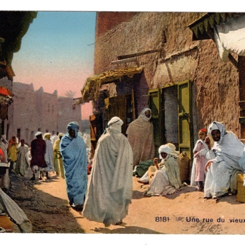 AK, Une rue du vieux Biskra, Algerien, Ansichtskarte (S5802)