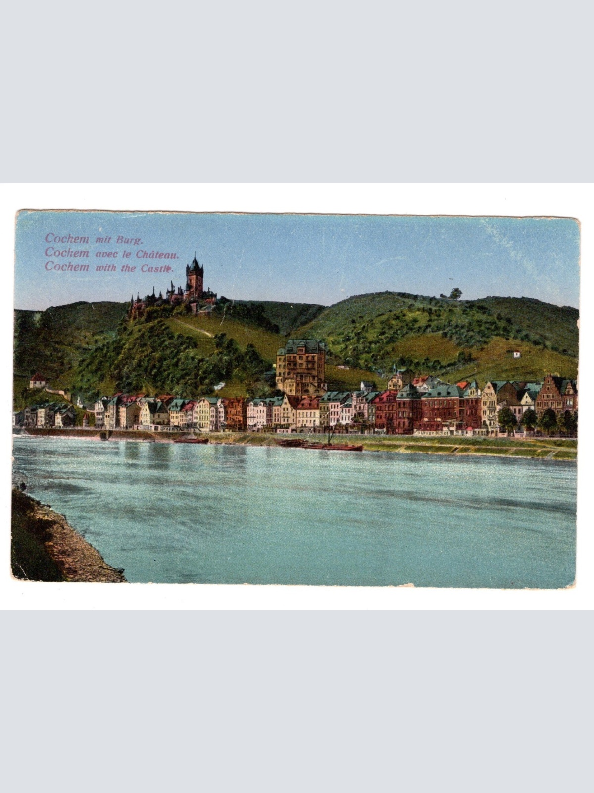AK, Cochem mit Burg, Rheinland-Pfalz, Ansichtskarte (S5818)