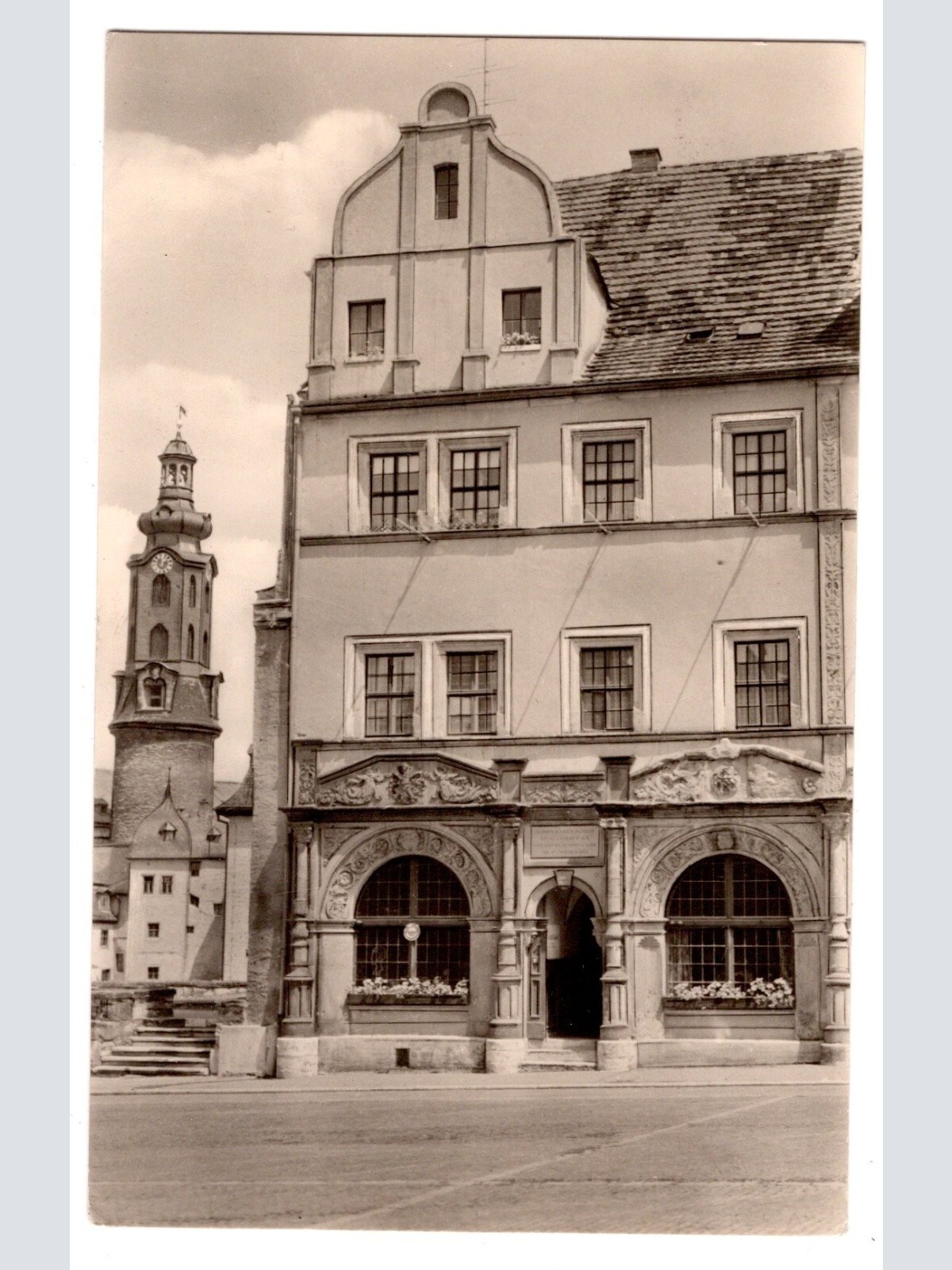 AK, Weimar - Cranachhaus und Schloss, Thüringen, Ansichtskarte (S5826)