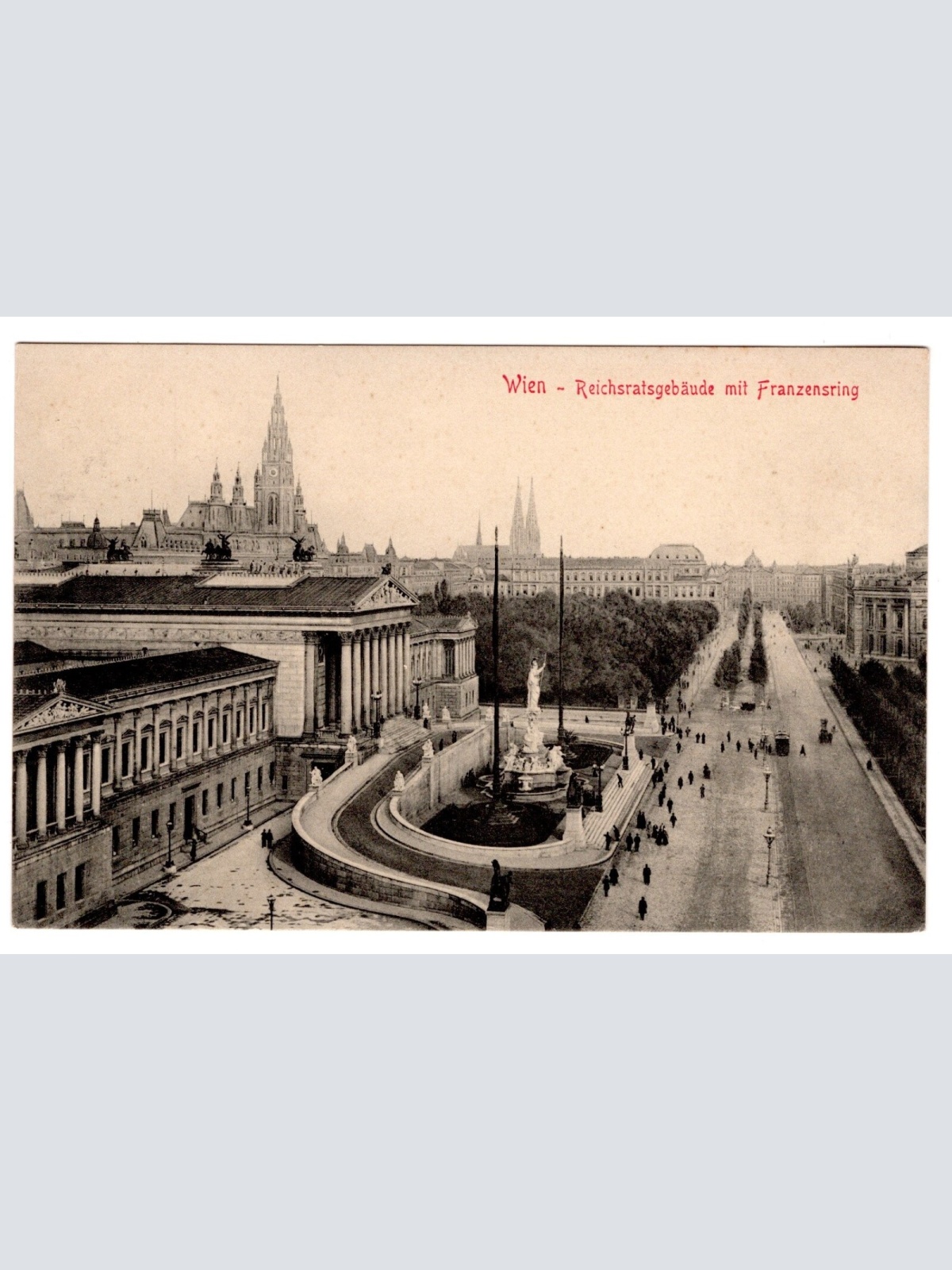 AK, Wien, Reichsratsgebäude mit Franzensring, Ansichtskarte (S5854)