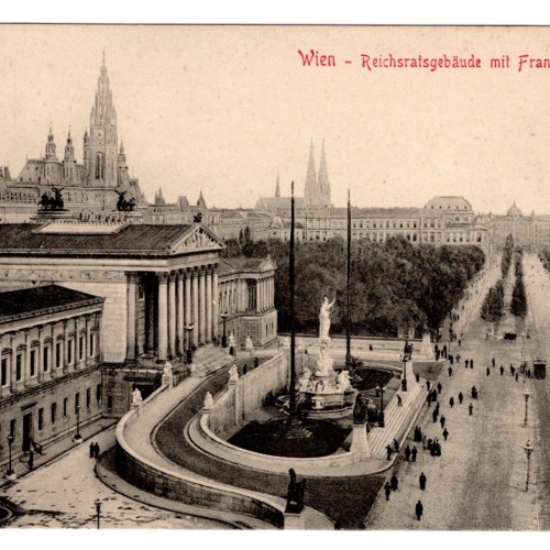 AK, Wien, Reichsratsgebäude mit Franzensring, Ansichtskarte (S5854)