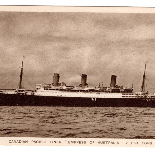 AK, Empress of Australia, Canadian Pacific Liner, Ansichtskarte (S5879)