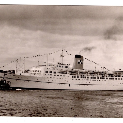 AK, S.S. Empress of Canada, on her maiden arrival in NY, Ansichtskarte (S5885)