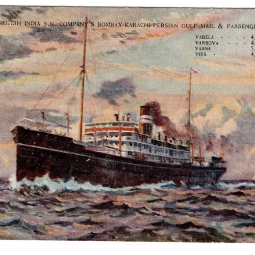 AK, Bombay Karachi Persian, Gulf Mail & Passenger Services Ansichtskarte (S5886)