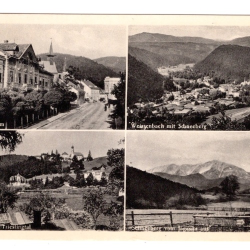 AK, Weissenbach mit Schneeberg, Niederösterreich, Ansichtskarte (S5938)