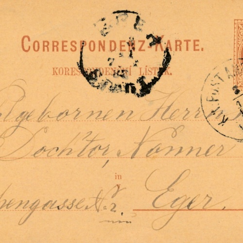 2 Kreuzer Ganzsachen - Karte 1882 aus Kuk Post Ambulance Nr. 38 (14367)