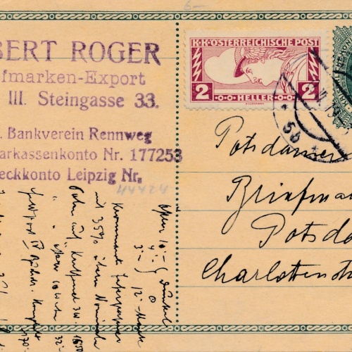 8 Heller Ganzsachen - Karte 1919 aus Wien (14377)