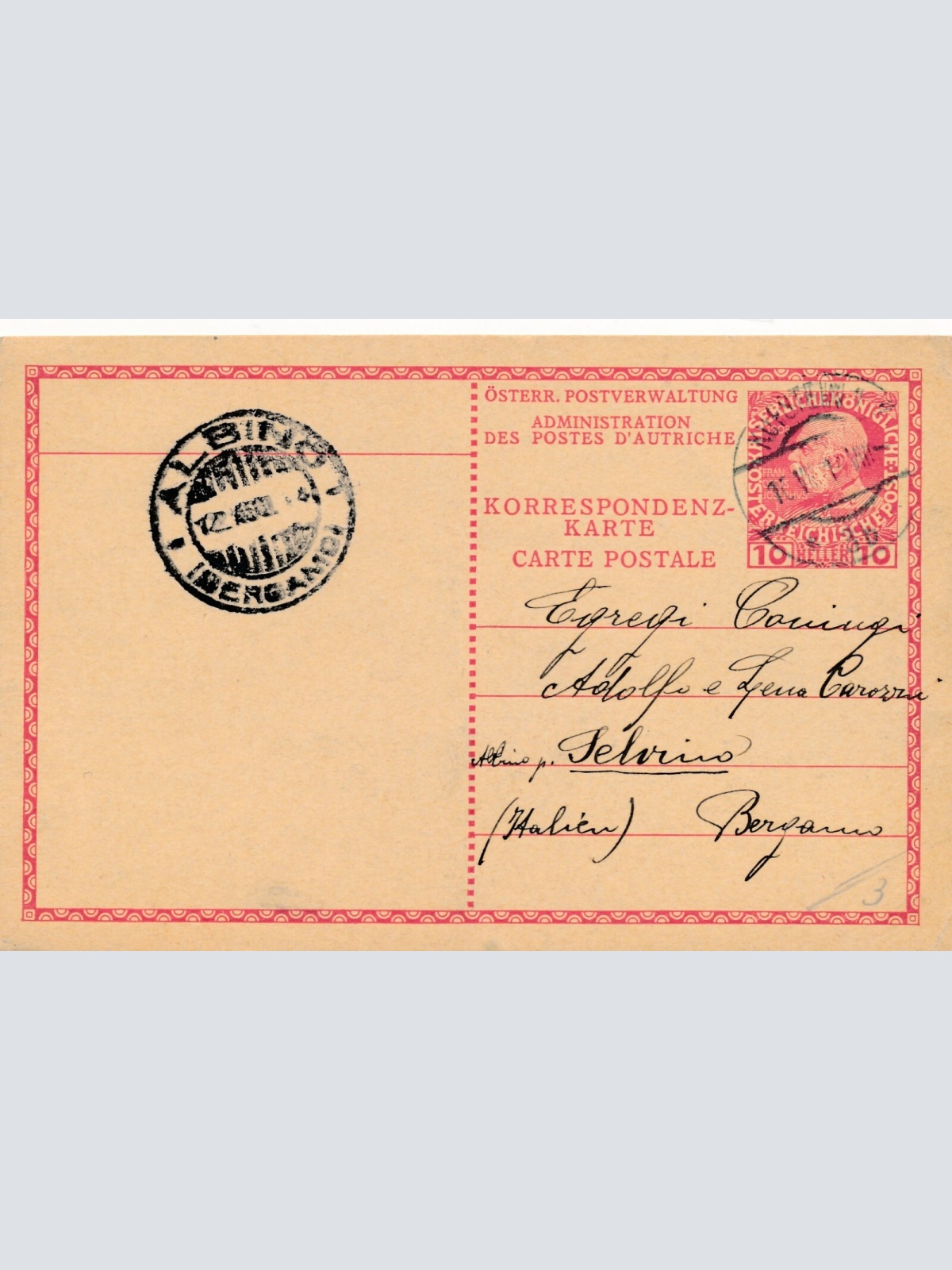 10 Heller Ganzsachen - Karte 1914 aus Kufstein (14379)