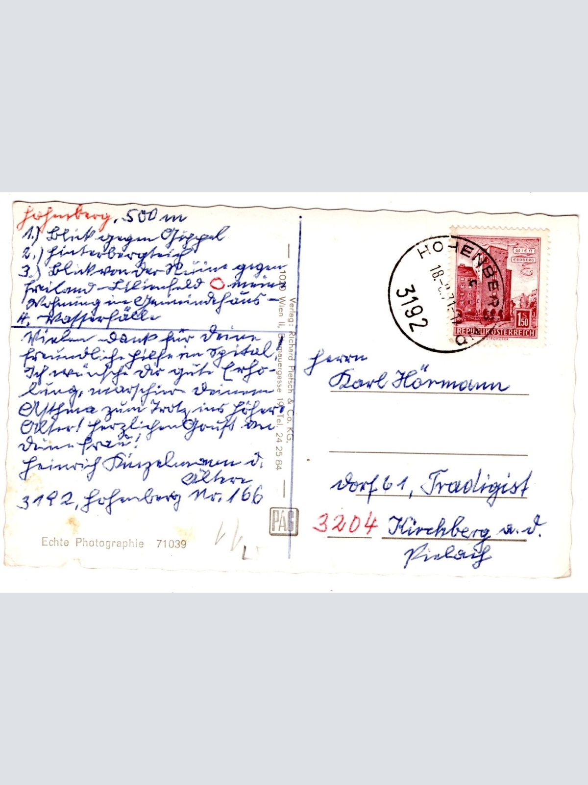 AK, Hohenberg, Niederösterreich, Ansichtskarte (S6140)