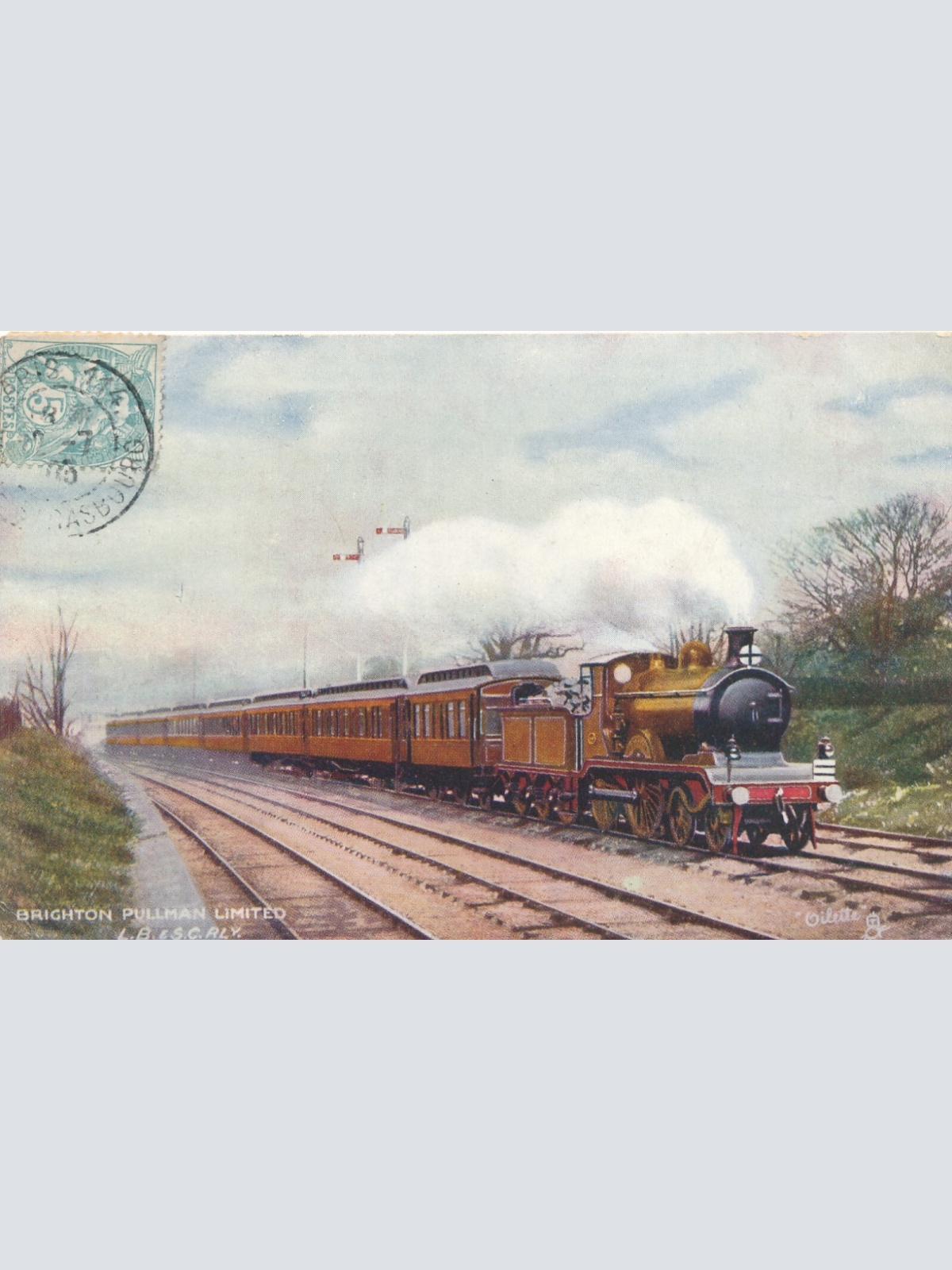 AK Eisenbahn - Zug Brighton Pullman Limited Ansichtskarte (14305)