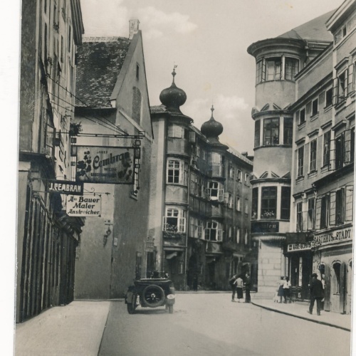 AK aus Linz an der Donau am Hofberg Oldtimer Oberösterreich Ansichtskarte (14407