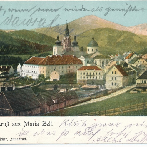 AK gruß aus Maria Zell Steiermark Ansichtskarte (14415)