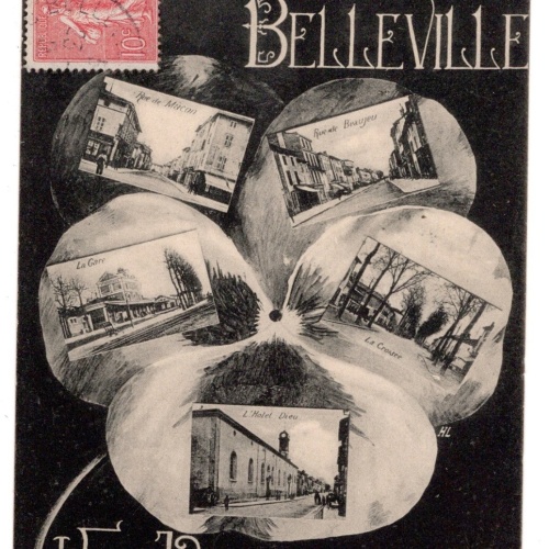 AK, Souvenir de Belleville, Frankreich, Ansichtskarte (S6194)