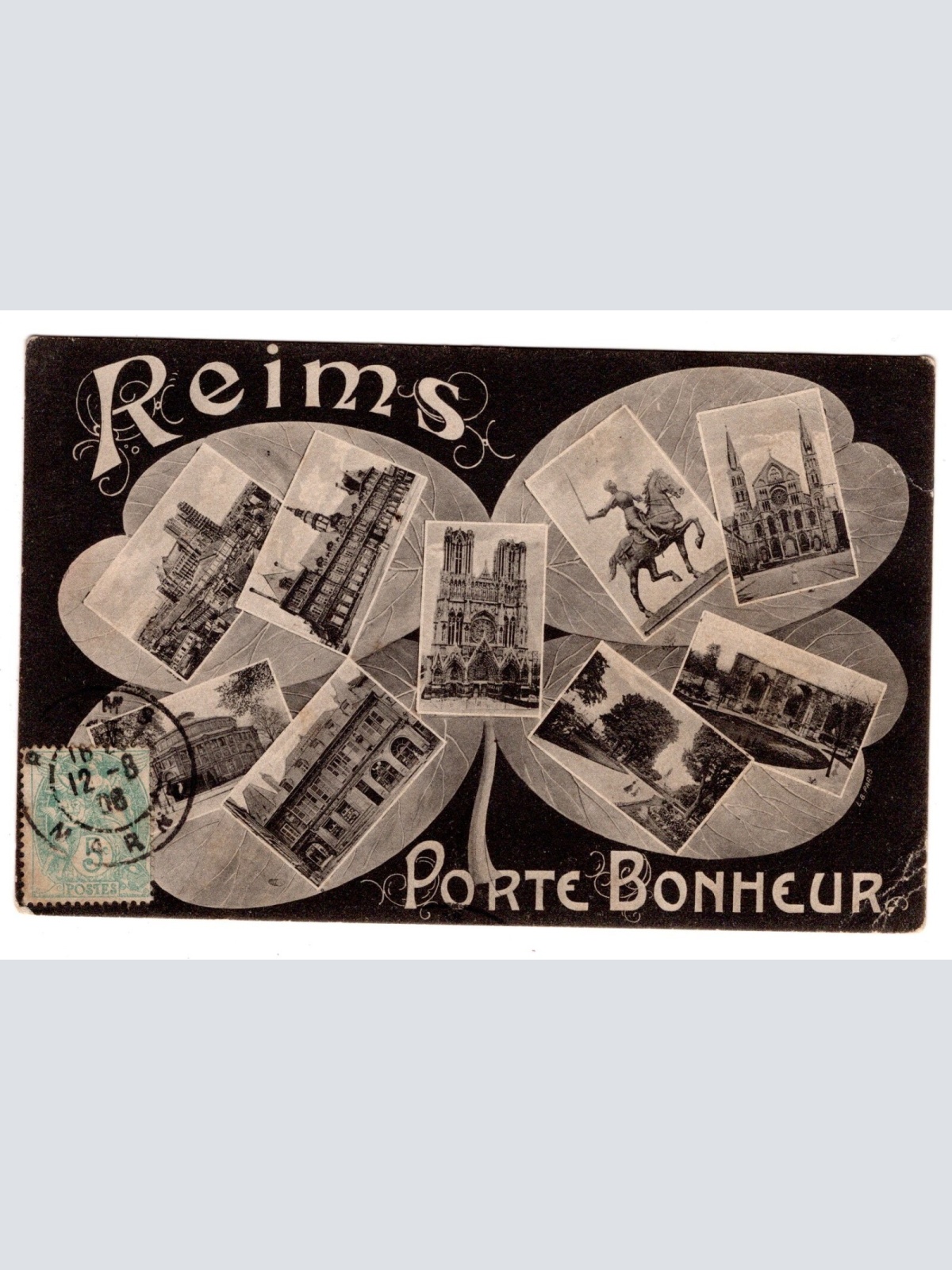 AK, Reims, Porte Bonheur, Frankreich, Ansichtskarte (S6208)