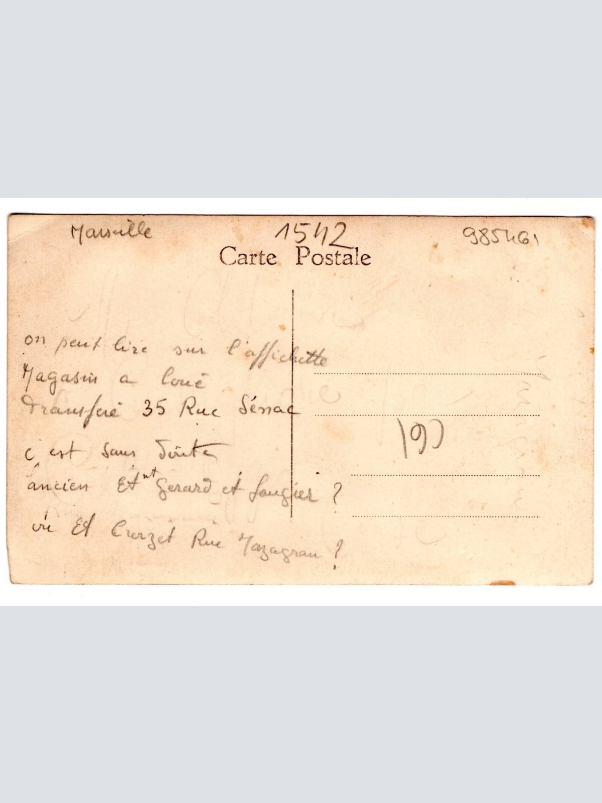 AK, Marseille, Frankreich, Ansichtskarte (S6248)