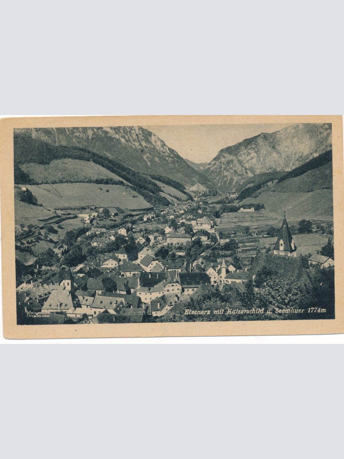 AK aus Eisenerz mit Kaiserschild Steiermark Ansichtskarte (14458)