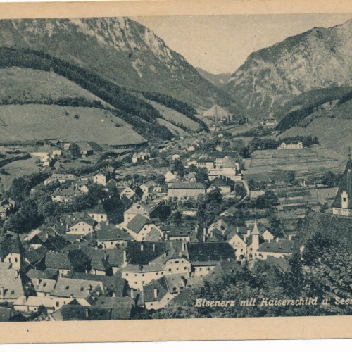 AK aus Eisenerz mit Kaiserschild Steiermark Ansichtskarte (14458)