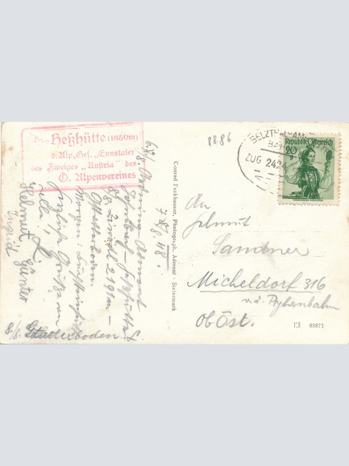 AK aus Admont Pyhrgas Steiermark Ansichtskarte (14497)