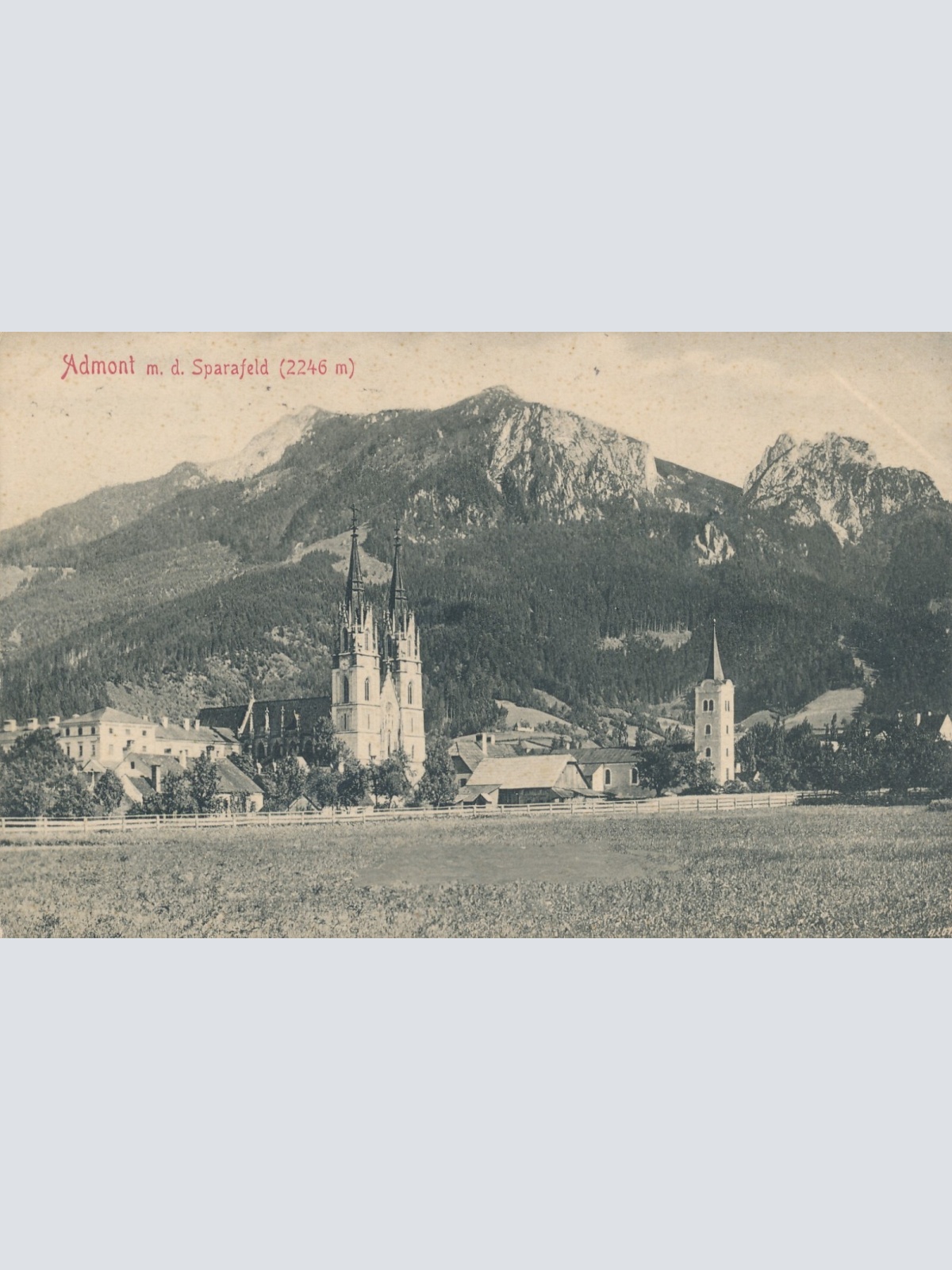 AK aus Admont m. d. Sparafeld Steiermark Ansichtskarte (14504)