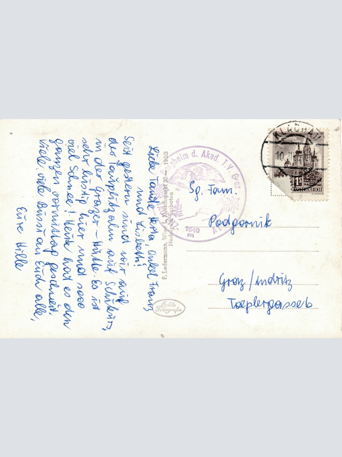 AK vom Schigebiet Tauplitzalm mit Schneiderkoge Steiermark Ansichtskarte (14510)