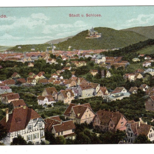 AK, Wernigerode, Stadt u. Schloss, Sachsen-Anhalt, Ansichtskarte (S6270)