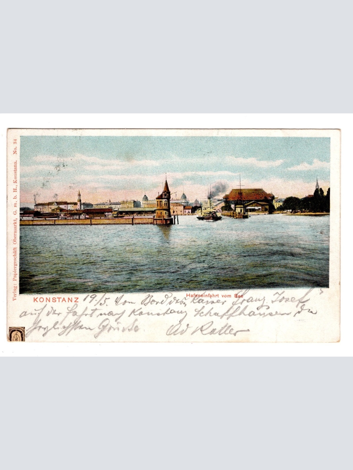 AK, Konstanz, Hafeneinfahrt, Baden-Württemberg, Ansichtskarte (S6272)