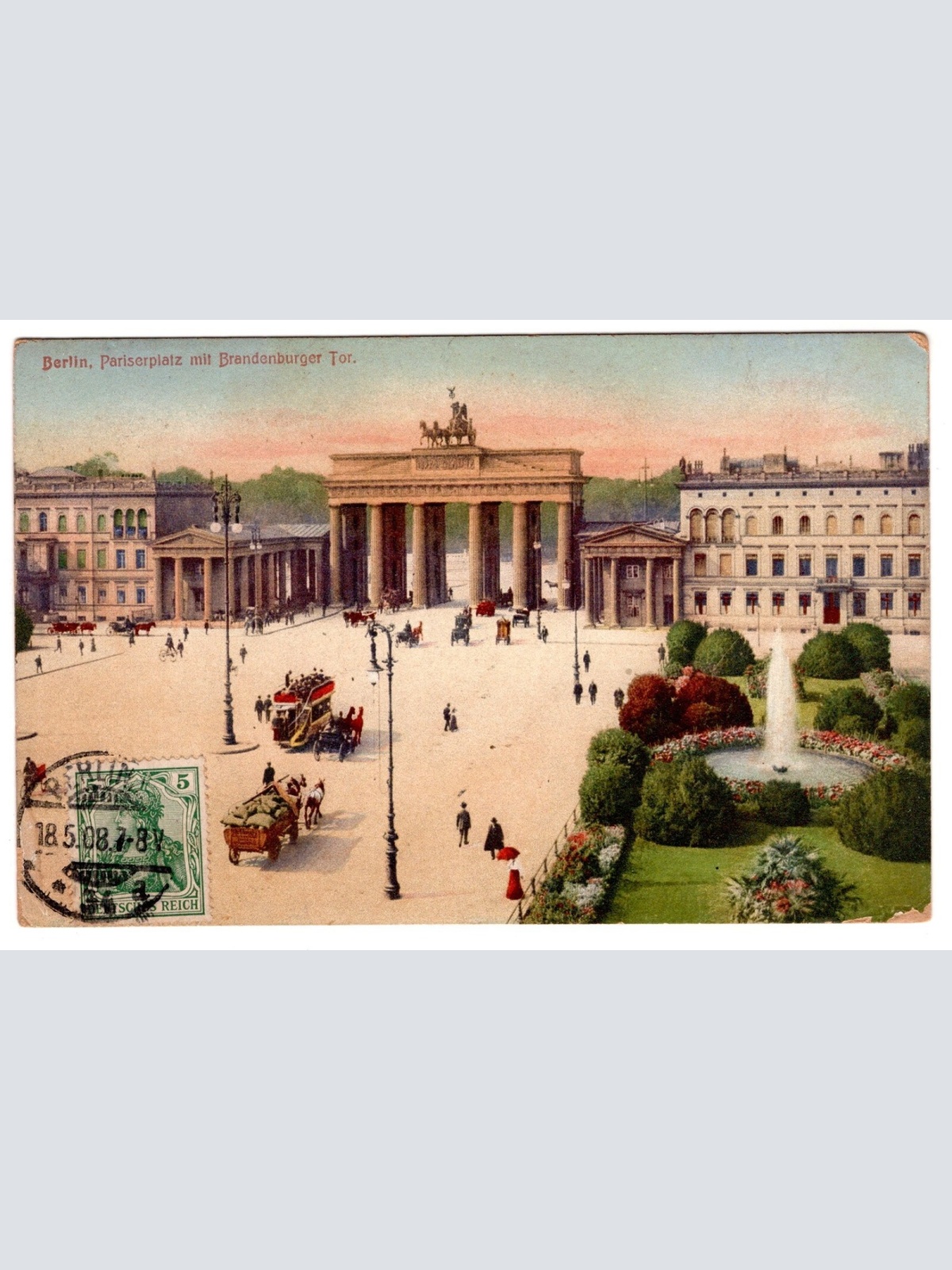 AK, Berlin, Pariserplatz mit Brandenburger Tor, Ansichtskarte (S6298)