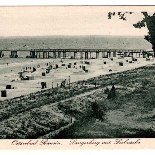 AK, Ostseebad Bansin, Langerberg mit Seebrücke, Ansichtskarte (S6310)