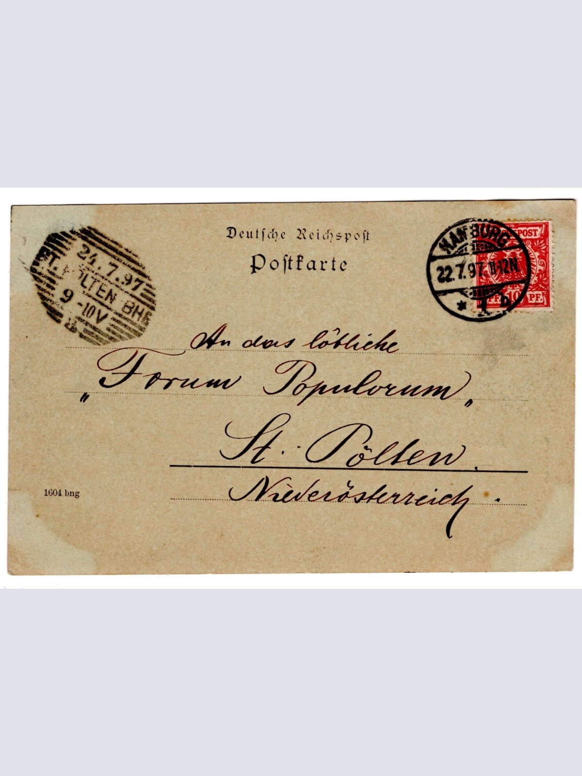 AK, Gruß aus Hamburg, Alter Jungfernstieg, Ansichtskarte (S6312)