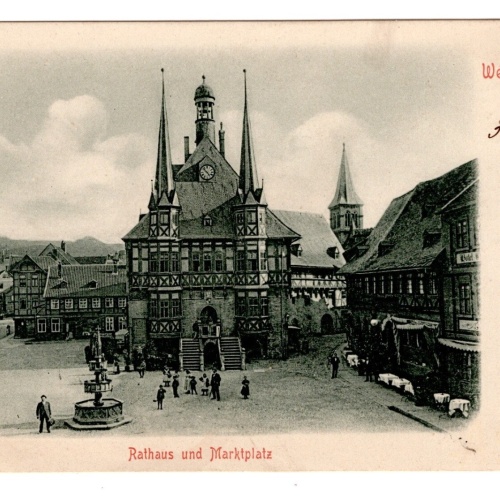 AK, Wernigerode, Rathaus, Marktplatz, Sachsen-Anhalt, Ansichtskarte (S6328)