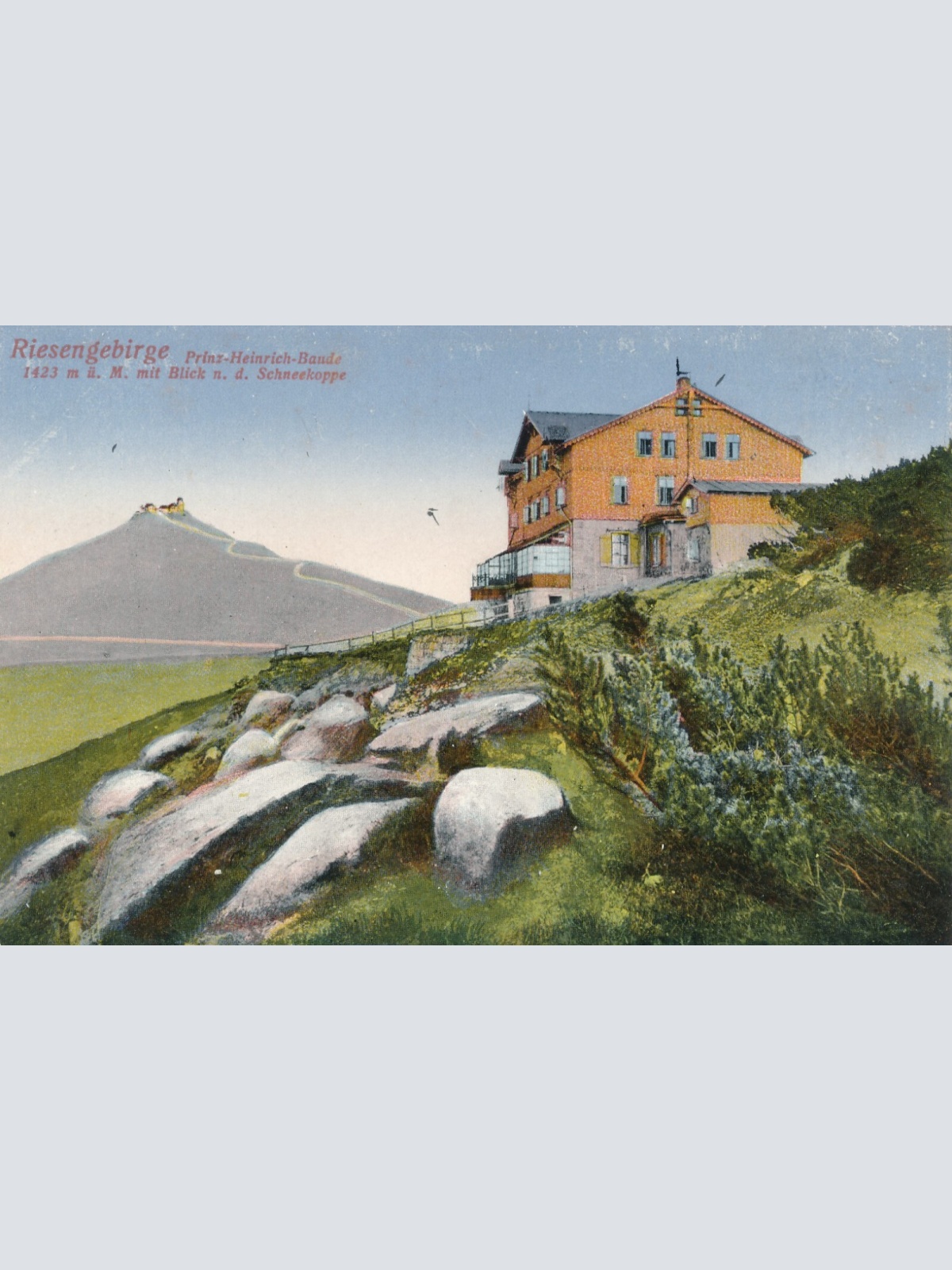 AK vom Riesengebirge Prinz Heinrich Baude Tschechoslowakei Ansichtskarte (14333)