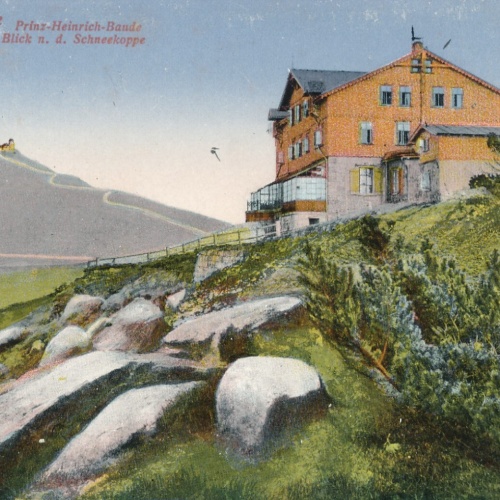 AK vom Riesengebirge Prinz Heinrich Baude Tschechoslowakei Ansichtskarte (14333)