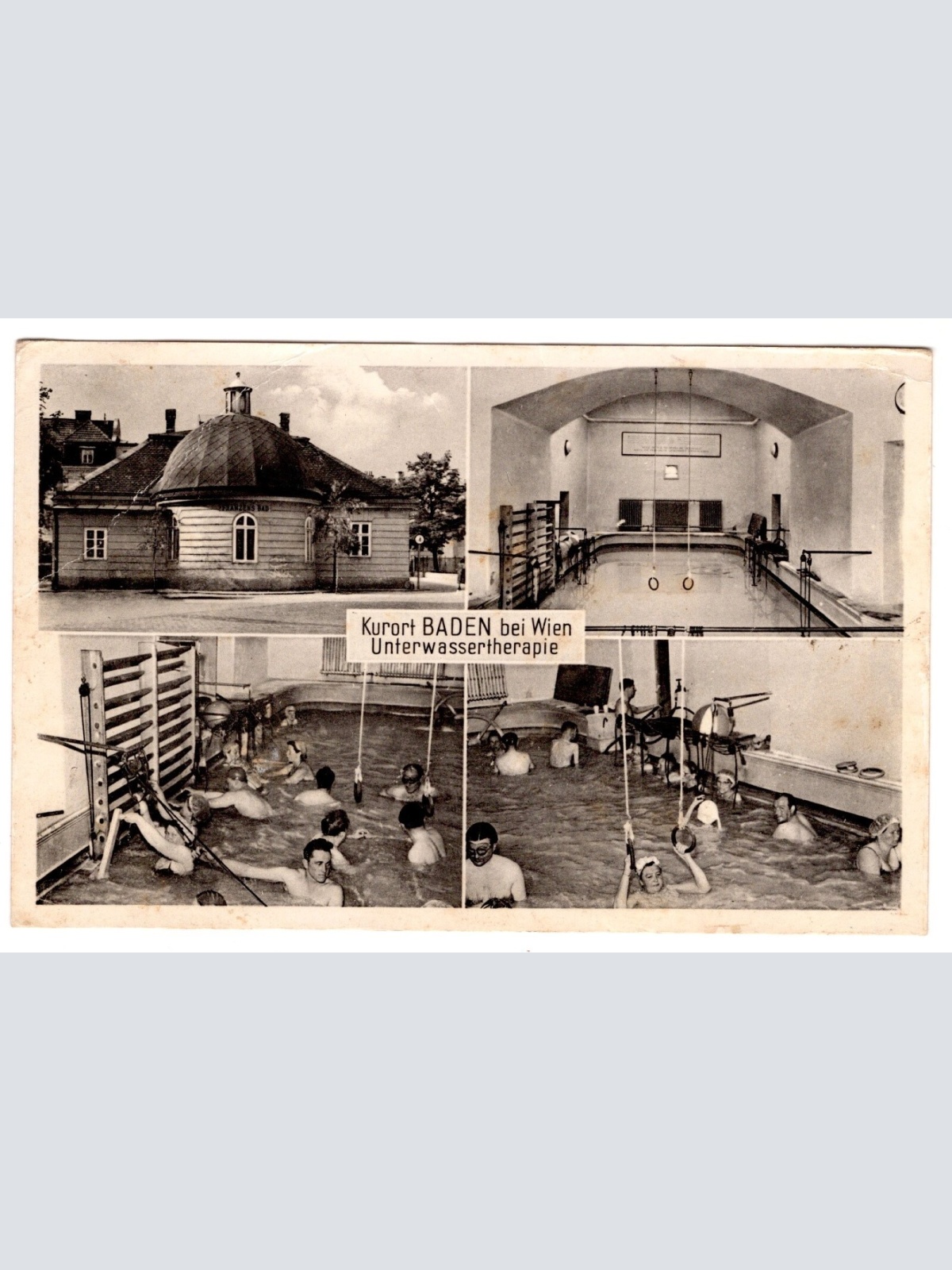 AK, Baden bei Wien, Unterwassertherapie, Niederösterreich, Ansichtskarte (S6522)