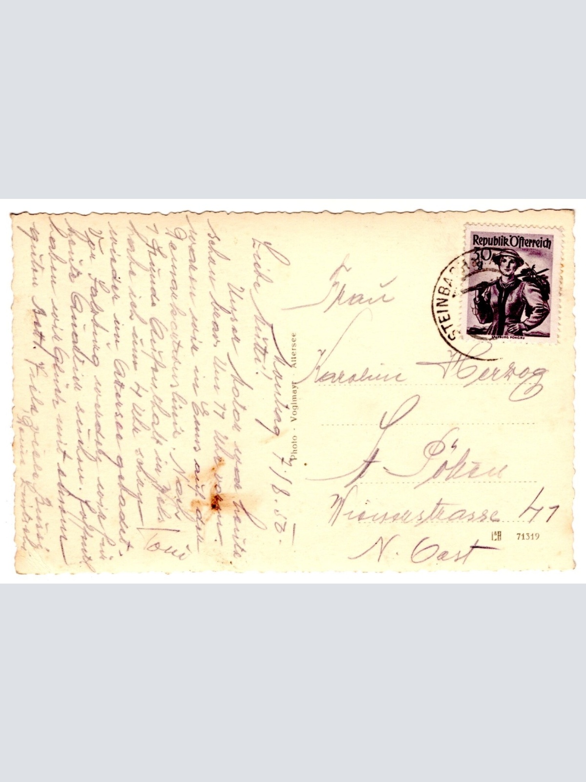 AK, Steinbach am Attersee, Oberösterreich, Ansichtskarte (S6558)