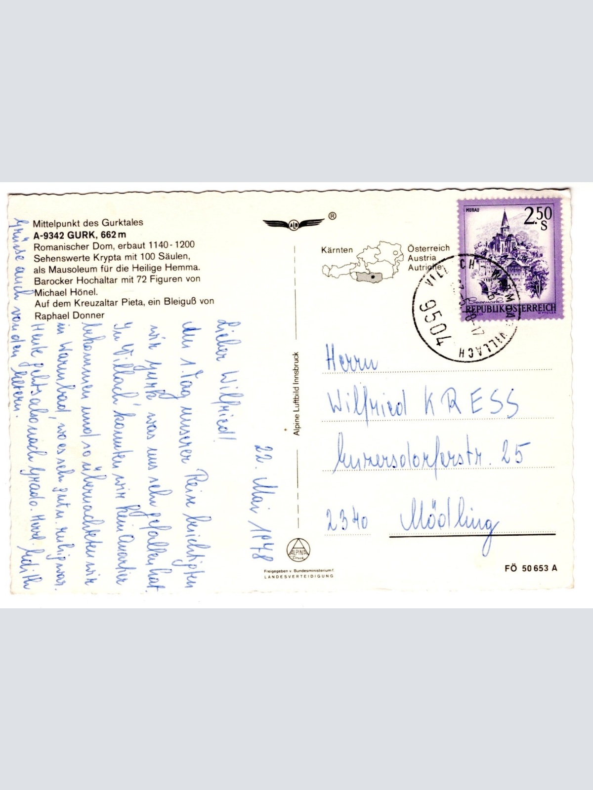 AK, Dom zu Gurk, Kärnten, Ansichtskarte (S6588)