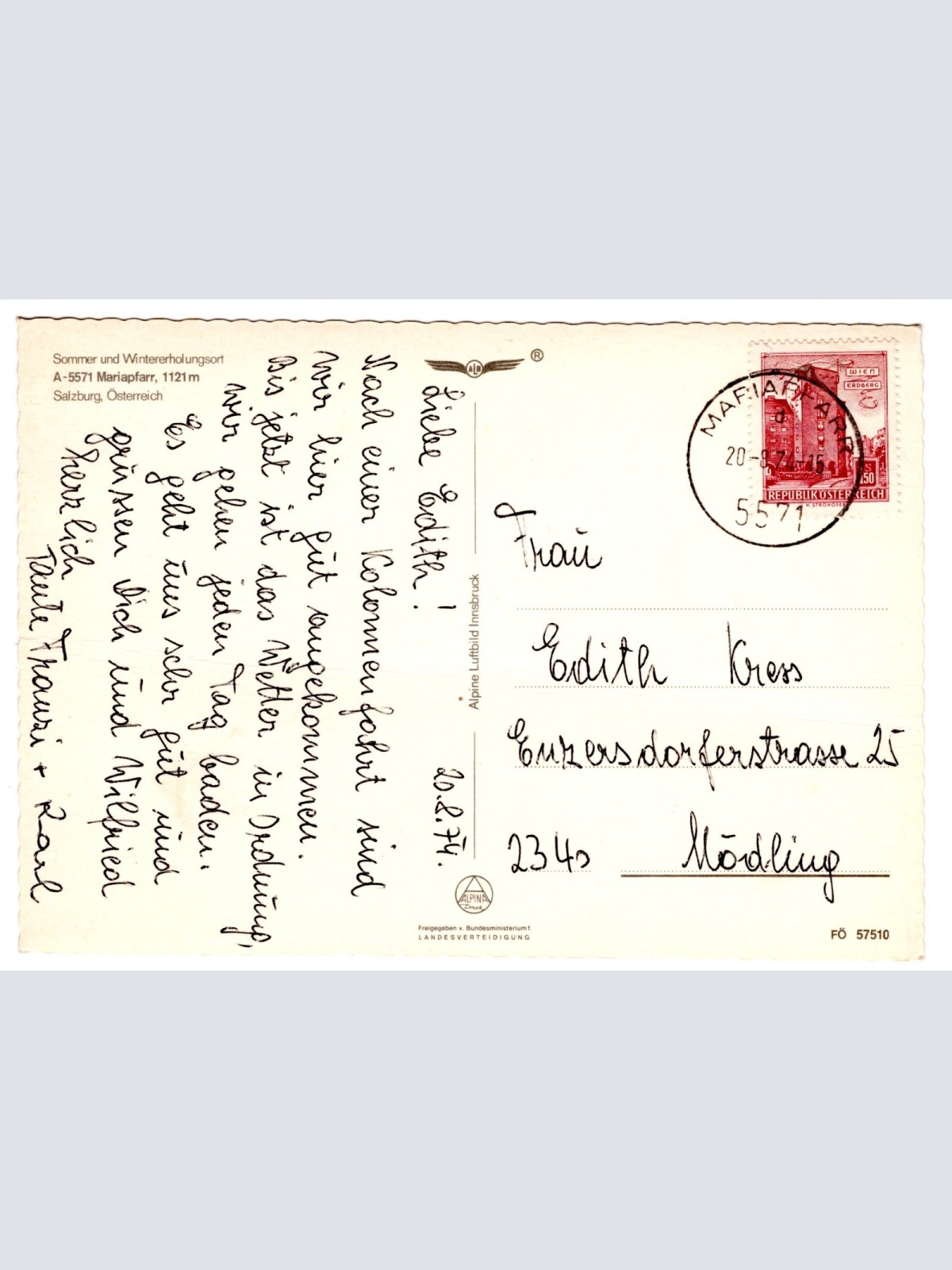 AK, Mariapfarr, Salzburg, Ansichtskarte (S6589)